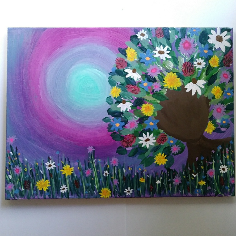"Wildflower" Original Painting Acrylic On Canvas